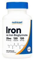 NUTRICOST Iron Bisglycinate 25 mg - Diglicynian żelaza (120 kaps.)