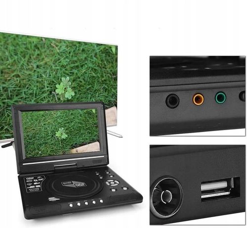 PRZENOŚNY ODTWARZACZ DVD TELEWIZOR 7,8" DOMOWY SAMOCHODOWY ODTWARZACZ DVD na Arena.pl