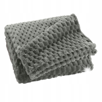 NARZUTA FLANELOWA 125 X 150 CM POLIESTER SZARY OKEO-TEX