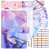 Planer budżetu oszczędnik z kieszonkami fioletowy