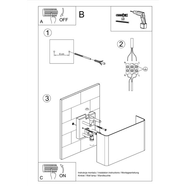 Kinkiet COPERTURA biały zdjęcie 5
