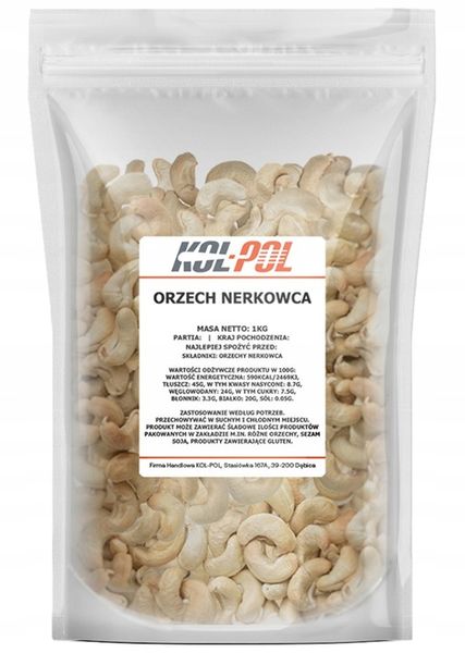 ORZECHY NERKOWCA 1kg Całe nerkowce wysoka jakość zdjęcie 2