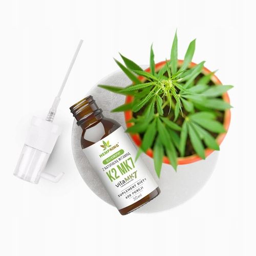 Witamina K2 MK7 w oleju konopnym 30 ml Hemp King na Arena.pl
