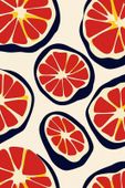 Plakat 61x91,5cm Nowoczesny Owoce I Grejfrut I Pop Art Vintage do Salonu
