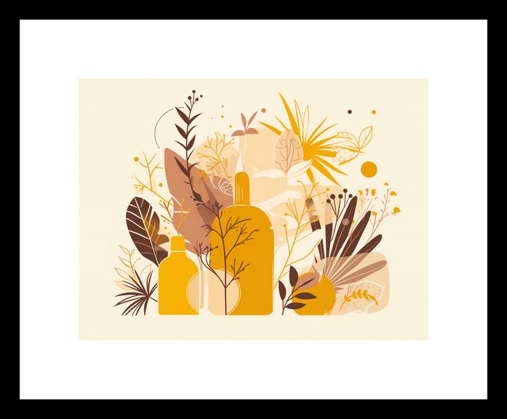Plakat 20x15cm Złote Rośliny zdjęcie 3