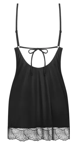 obsessive lobellis koszulka nocna z koronką + stringi czarna xs/s na Arena.pl