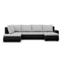 Duży narożnik U, lewostronny, BOSCO, ekoskóra, 300x200x89 cm | TYLETEGOTU