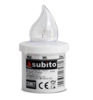 Wkład LED do znicza, lampionu, kapliczki Subito Biały. 10 cm