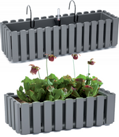 SKRZYNKA BALKONOWA DONICZKA 58cm Z UCHWYTAMI miernik wilgoc Kamienna