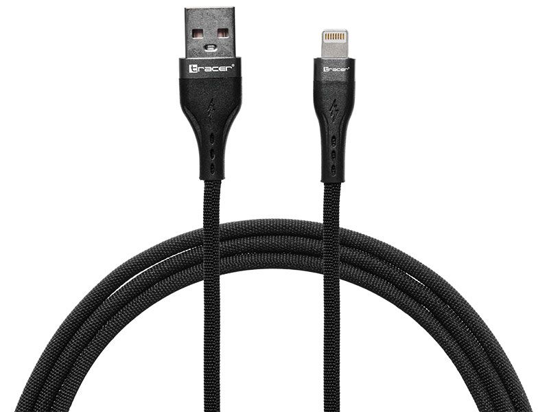 Kabel Tracer USB A - Lightning 1m czarny zdjęcie 1