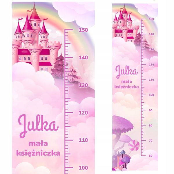 Miarka wzrostu PŁÓTNO nadruk DUŻA prezent ROCZEK zdjęcie 1