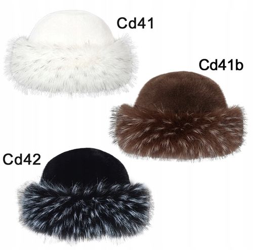 CZAPKA DAMSKA ZIMOWA MODNA ELEGANCKA CIEPŁA SZTUCZNE FUTERKO na Arena.pl