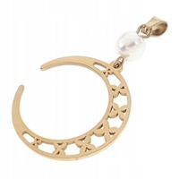 4544 Złota zawieszka stal chirurgiczna księżyc