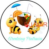 Opłatek na tort Gucio Maja Pszczółka Miód Kwiatek Tekst Gratis