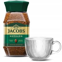 Kawa rozpuszczalna Jacobs Kronung 200 g + filiżanka ryflowana 510ml
