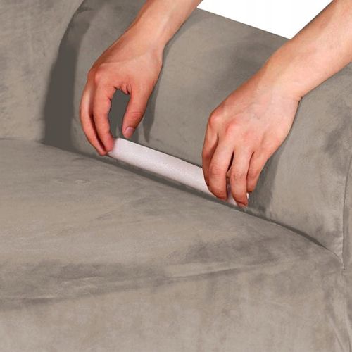 POKROWIEC NA KANAPĘ SOFĘ NAROŻNIK ELASTYCZNY WELUR AKSAMIT 190-230 BEŻOWY na Arena.pl