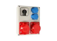 Rozdzielnica budowlana skrzynka zestaw L-P 2x32A/5 2x230V Viplast