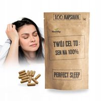 PERFECT SLEEP SEN STRES ZMĘCZENIE MELATONINA 1mg KOZŁEK LEKARSKI 100 DNI