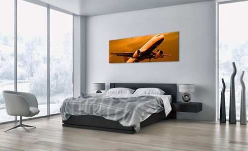 Obraz Na Płótnie - Samolot Start - 160X50 Cm - Ab160X50-0368 na Arena.pl