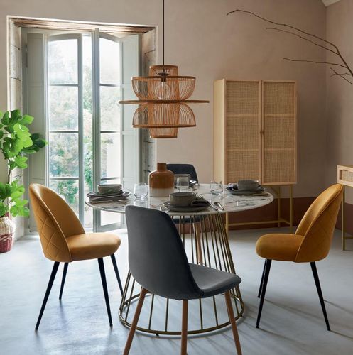 Stół okrągły Rayo marmur/ złoty na Arena.pl