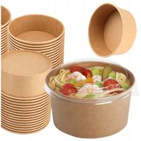 MISKA PAPIEROWA KRAFT POTCART 149MM 1000ML 50SZT + WIECZKO