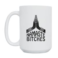 KUBEK "NAMASTE BITCHES" Wzór - Duży 450 ml
