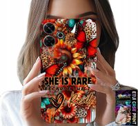 ETUI DO XIAOMI REDMI 13 4G - SHE IS RARE, SŁONECZNIKI, KWIATY, MOTYLE