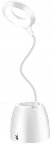 lampka biurkowa led biała z pojemnikiem na Arena.pl