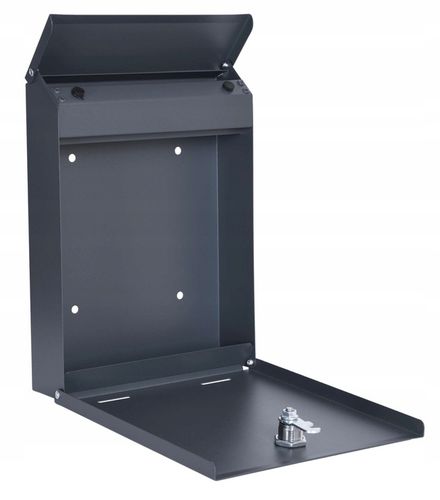 SKRZYNKA POCZTOWA NA LISTY POCZTĘ ULOTKI ANTRACYT NA KLUCZYK STALOWA na Arena.pl