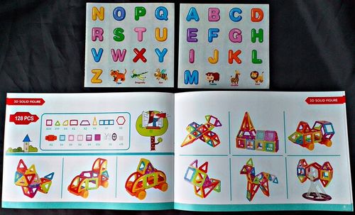 KLOCKI MAGNETYCZNE 3D 128 elm KONSTRUKCYJNE Edukacyjne , GRATISY na Arena.pl