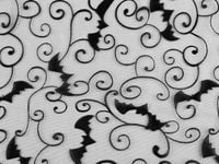 organza z motywem " halloween nietoperz" 4m