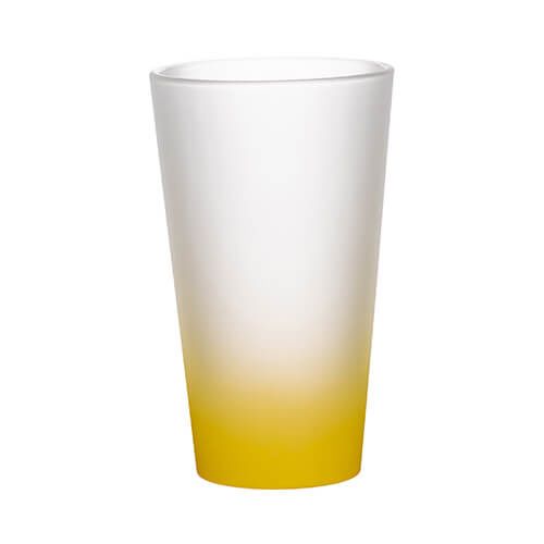 Szklanka 450 ml szroniona do sublimacji - żółty gradient zdjęcie 1