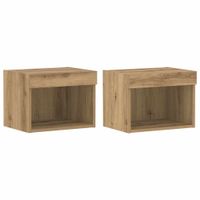 Szafka pod telewizor 2 pcs dąb artisan 40 x 30 x 30 cm