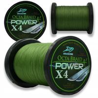 Plecionka Wędkarska Tonąca 4 splotowa 0,28mm 25,50kg 1000M x4 ZIELONA