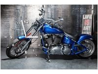 60CM 40CM ZEGAR OBRAZ CHROMOWANY MOTOCYKL DRUK PŁÓTNO RAMA