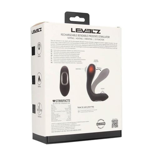 vibrating heating bendable tapping silicone prostate stimulator - black na Arena.pl