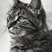 Plakat 50x50cm Kocie Wpatrzenie
