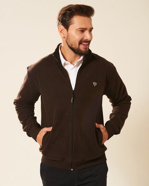 Sweter męski bawełniany brązowy Platon Rozmiar - 3XL zdjęcie 1