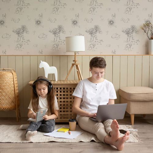 Tapeta Szkic Las W125 250 cm płótno na Arena.pl