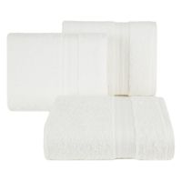 Ręcznik frotte z kolorową bordiurą ELEN 30X50 kremowy