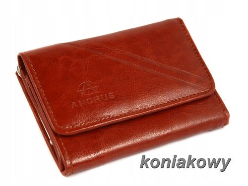 Zgrabny portfel damski ANDRUS - solidna SKÓRA Naturalna - 2 lata gwarancji na Arena.pl