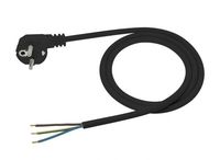 przewód przyłącz.z wtyczką kątową 3*1 omy żo 5m czarny - e+20-006