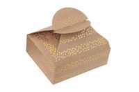 PUDEŁKA SKŁADANE CANDY BOX 6X7 CM ZŁOTE PASKI 4 SZT DPBO-050 DP CRAFT