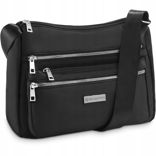 Torebka damska na ramię torba czarna pojemna miejska torebka styl ZAGATTO na Arena.pl