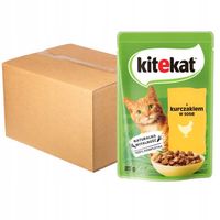 Kitekat Mokra karma dla dorosłych kotów z kurczakiem w sosie 85 g x 28