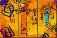 60 90CM OBRAZ 3 ELEM WODA PUSTYNI DRUK PŁÓTNO RAMA