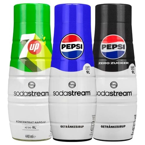 SATURATOR SODASTREAM TERRA BLACK 2 BUTELKI + 2 NABOJE + 3X SYROP PEPSI na Arena.pl