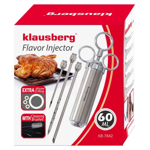 stalowa nastrzykiwarka 60ml do peklowania mięsa klausberg kb-7842 na Arena.pl