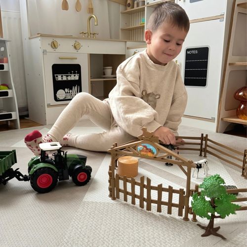 WOOPIE Zestaw Mini Farma Traktor Zwierzęta Osada Farma Rolnik 1:24 na Arena.pl