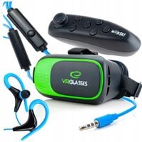 GOGLE OKULARY 3D VR 360 DO TELEFONU Z KONTROLEREM BLUETOOTH ZESTAW DO GIER